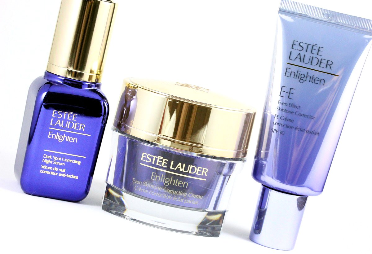 And the brightness followed! Highlighting cosmetics from Estee Lauder, Enlighten collection.
